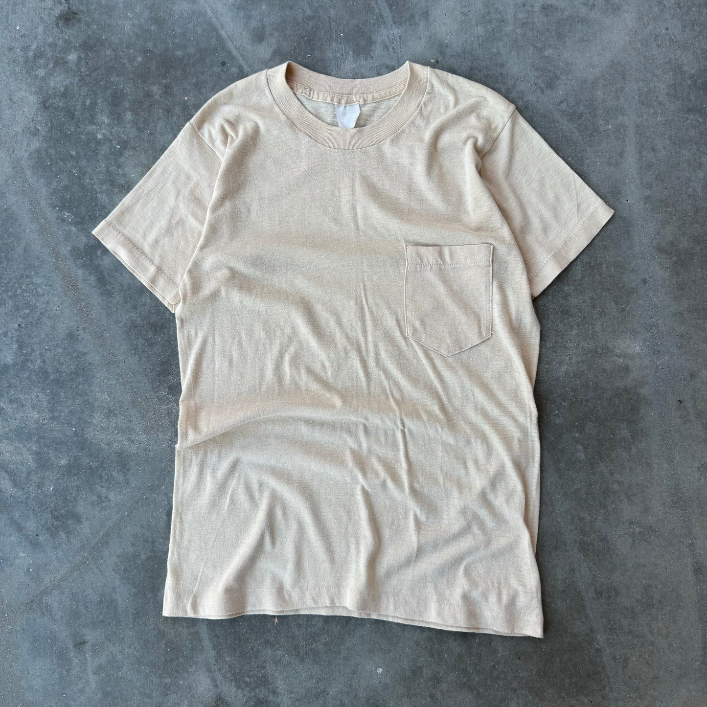 70s cream pocket tee