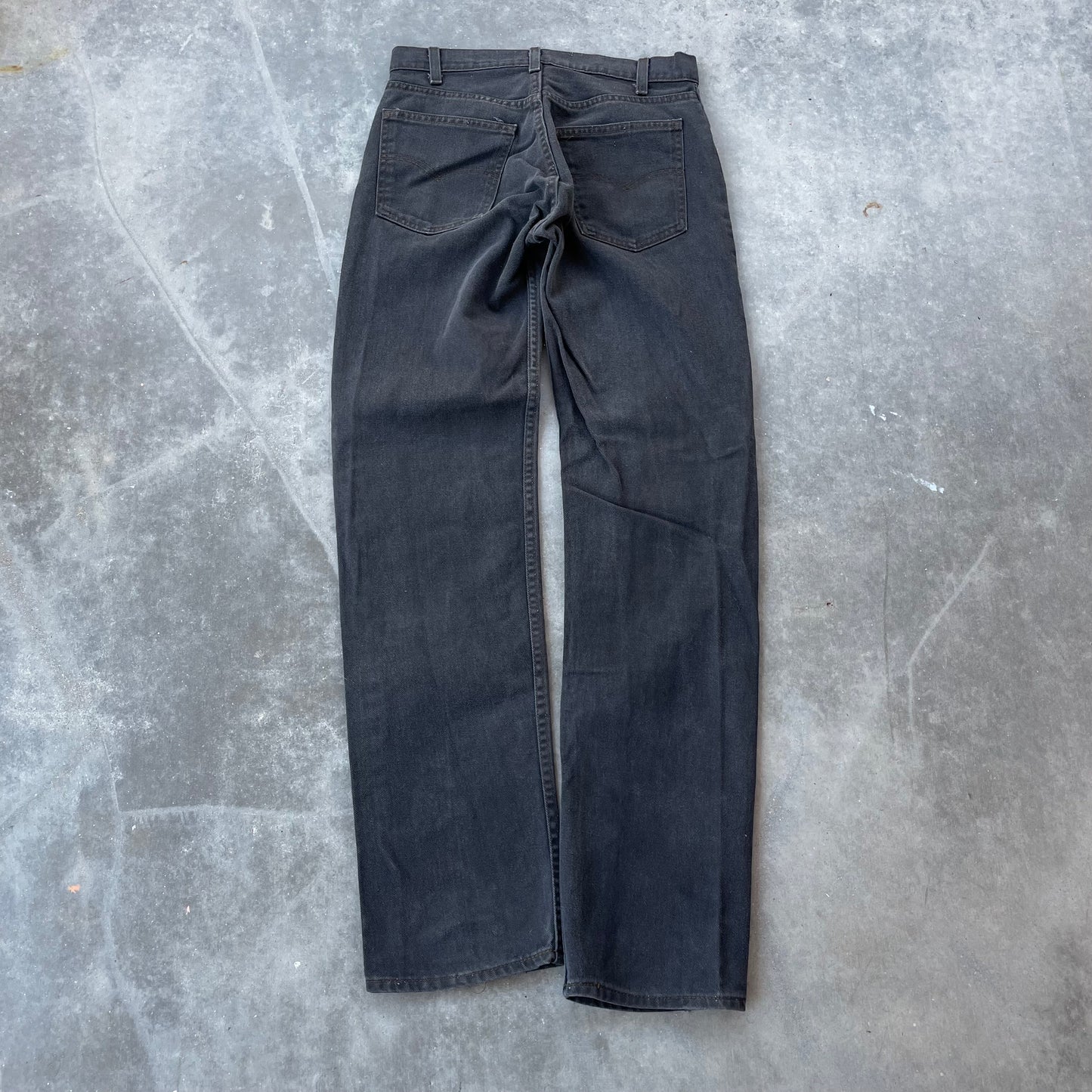 70’s Levi’s 502 Button Fly Faded Black Denim Jeans