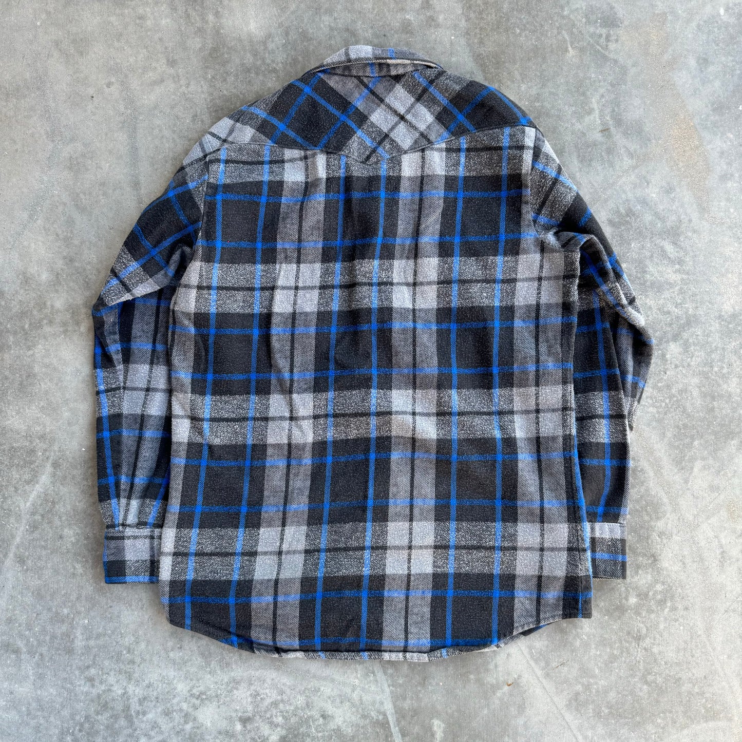 80s cotton snap flannel