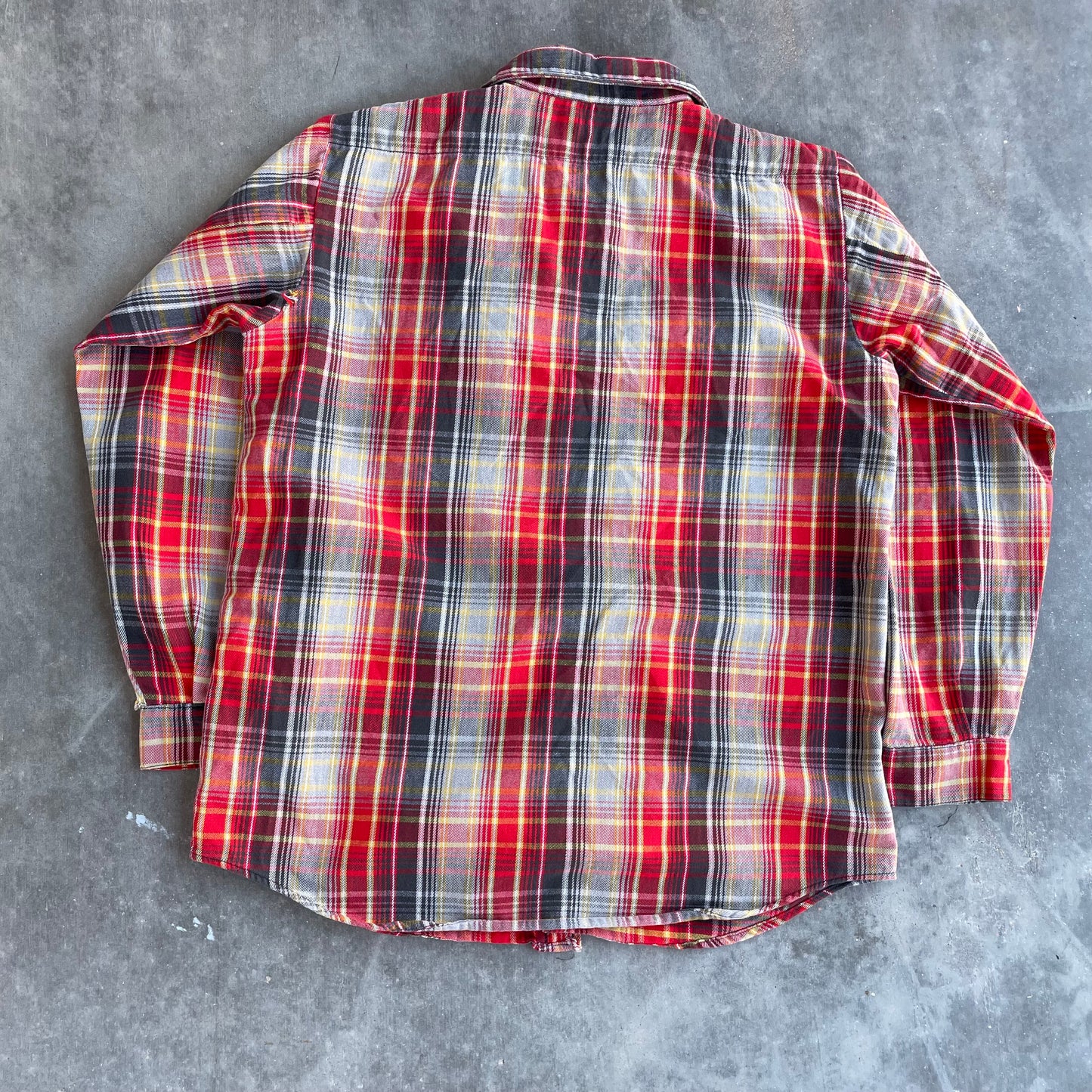 70’s Cotton Knit Plaid Flannel