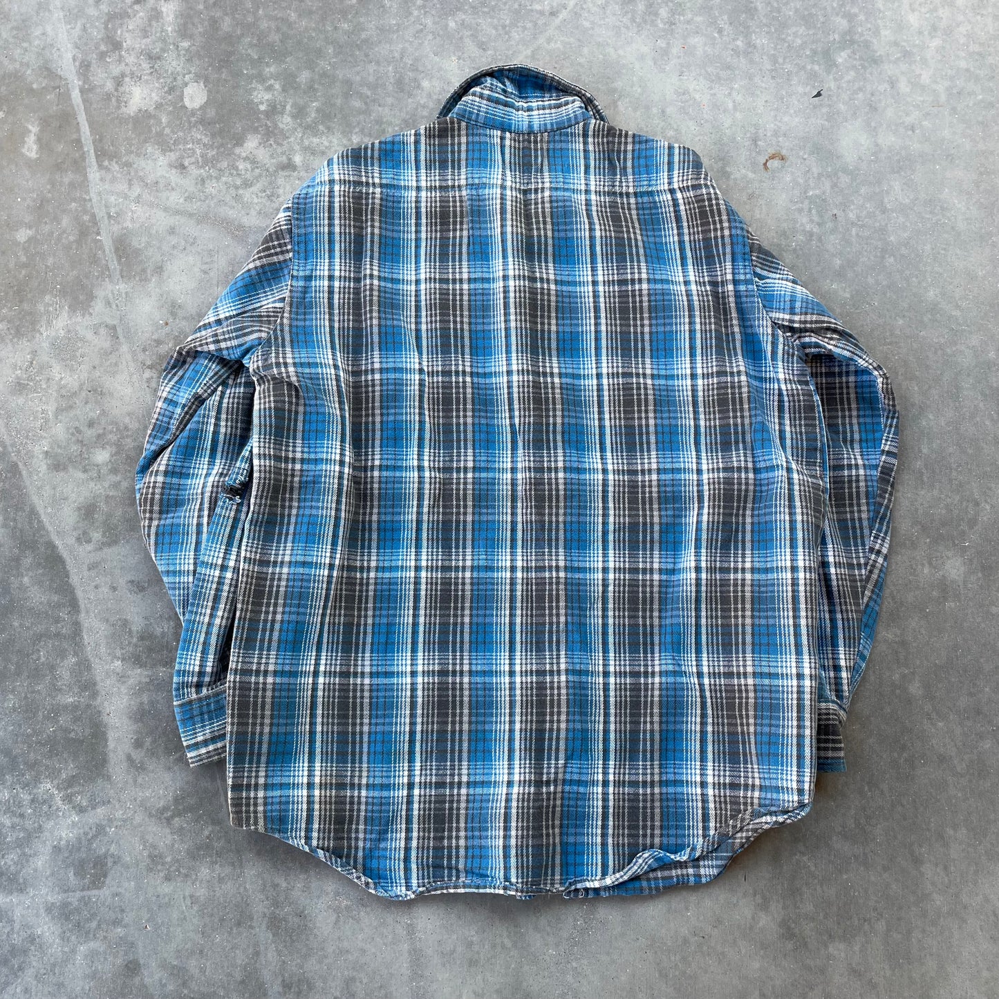 Big Mac Blue Plaid Cotton Flannel