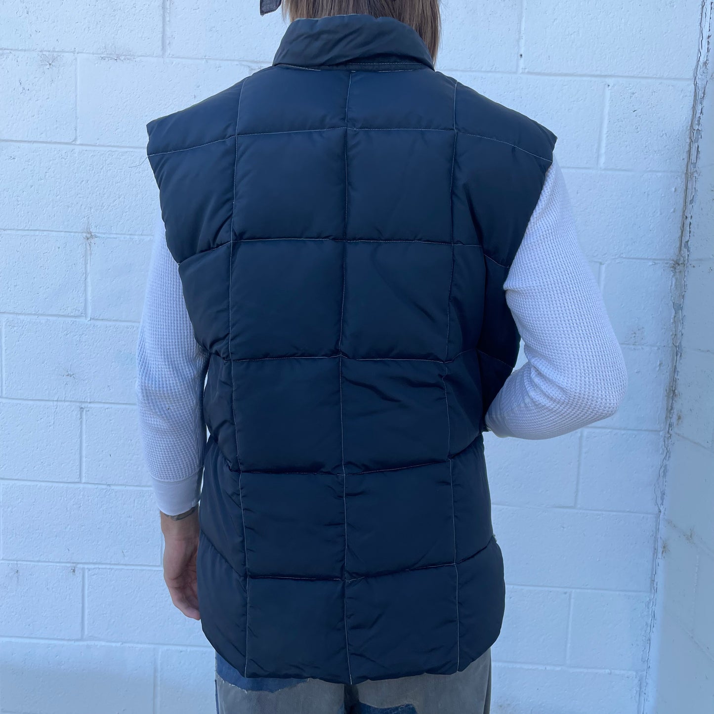 70s down reversible vest