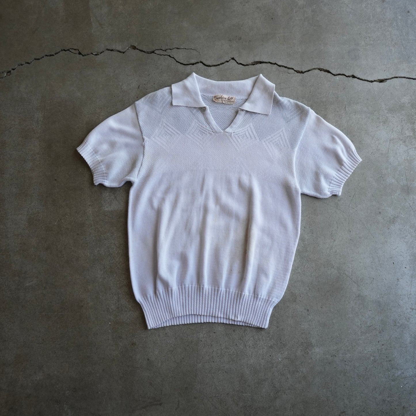 50s cotton knit polo