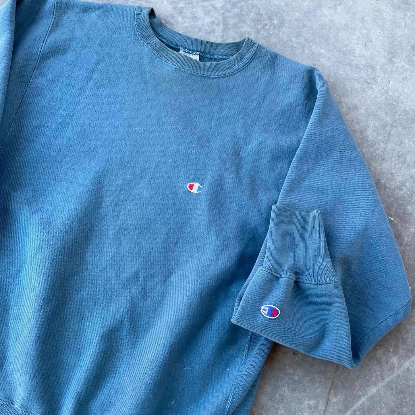 Teal Blue Champion Reverse Weave Sweatshirt