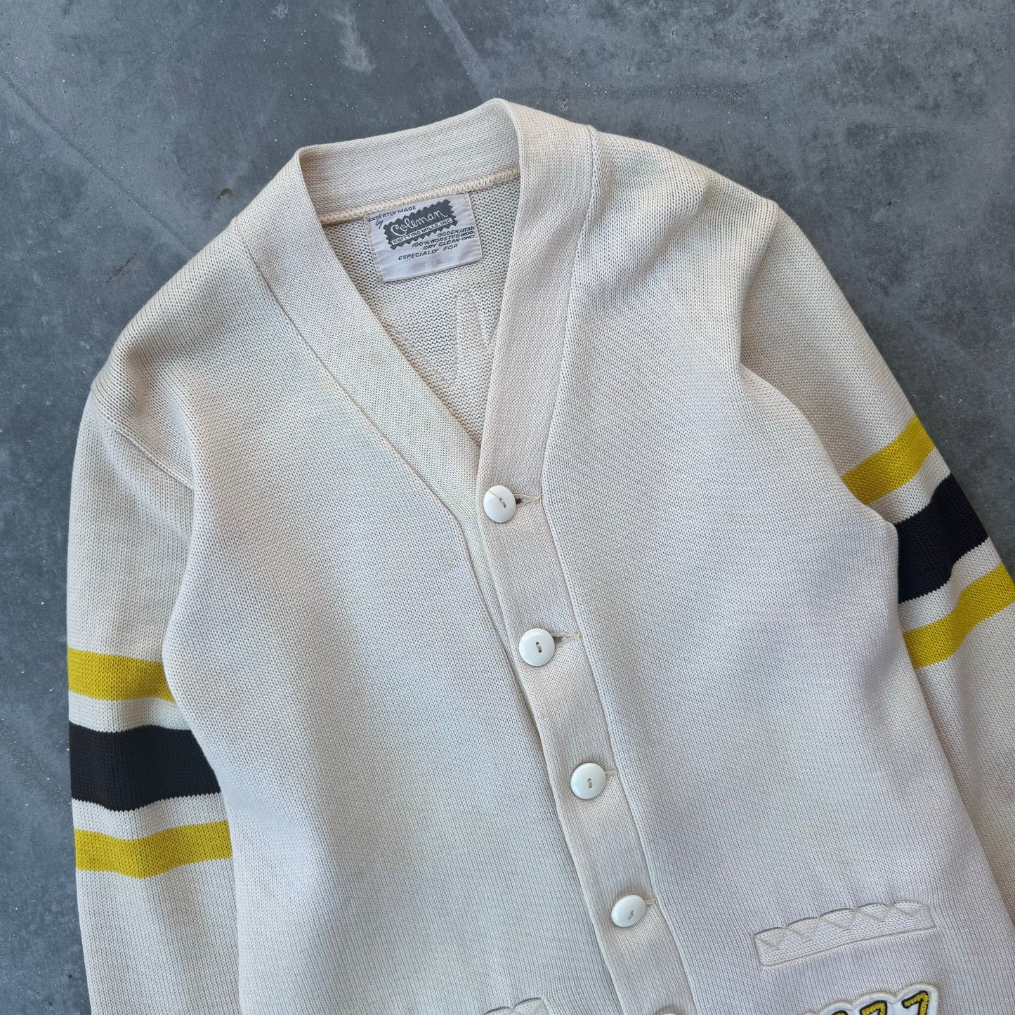 70s varsity cardigan