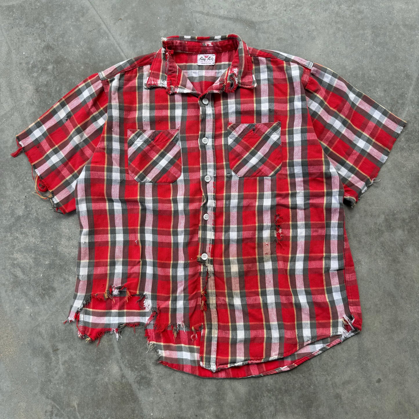 50s thrashed king kole cotton flannel