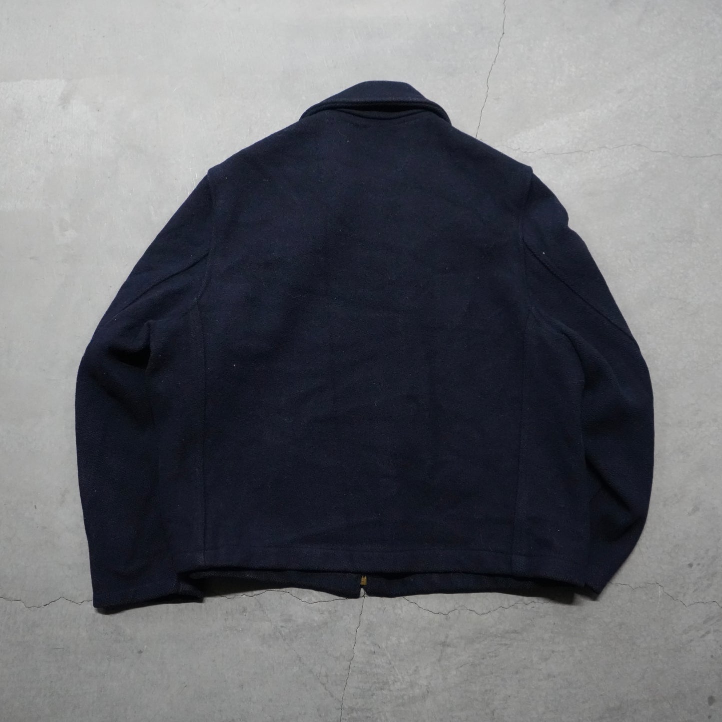 50s navy cropped wool jacket