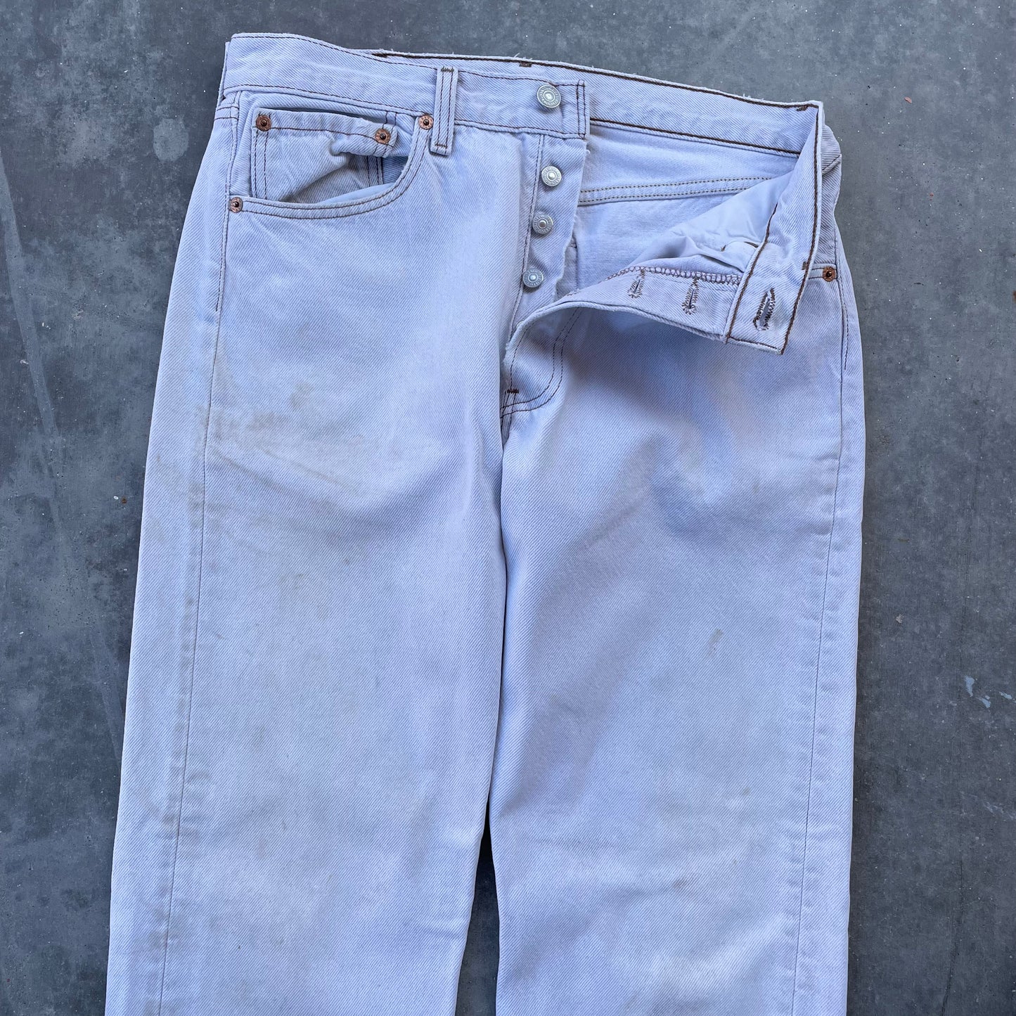 Levi’s Off White 501 Denim Jeans 1990’s