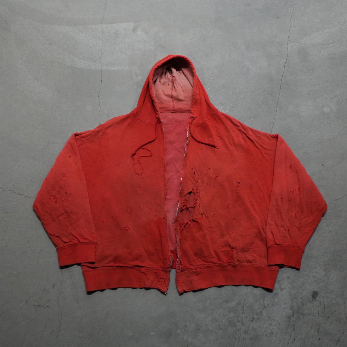 60s thrashed thermal lined zip up