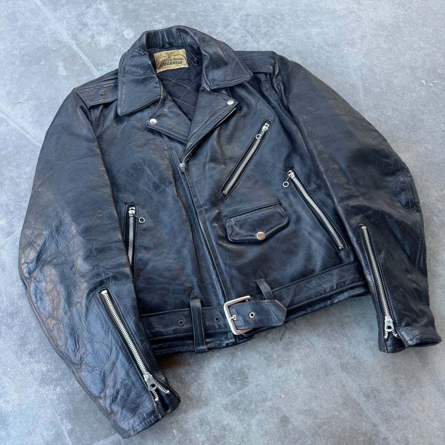 50s steerhide motorcycle jacket