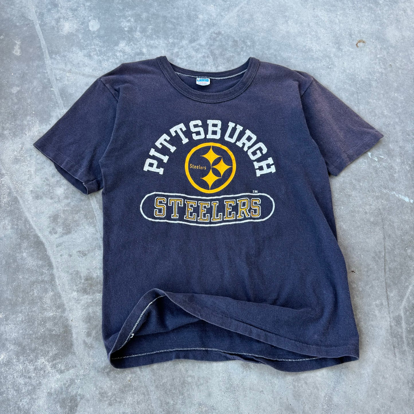 70s champion steelers tee