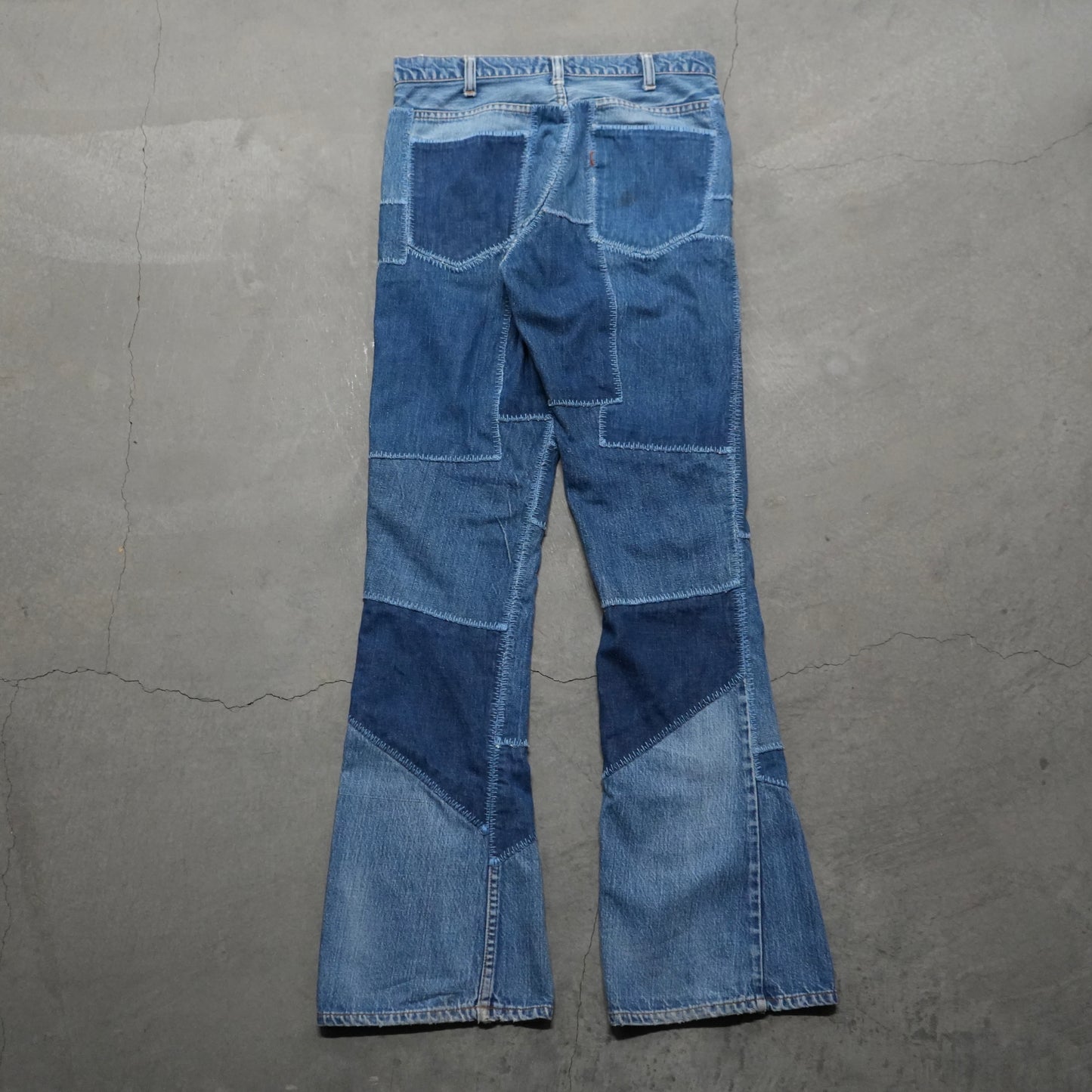 70s levi’s big e patch work flares