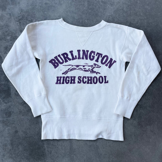 Burlington High School Single-V Flock Print Sweatshirt