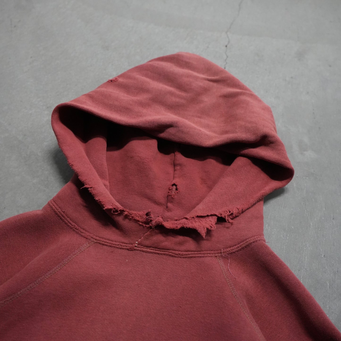 50s faded burgundy hoodie