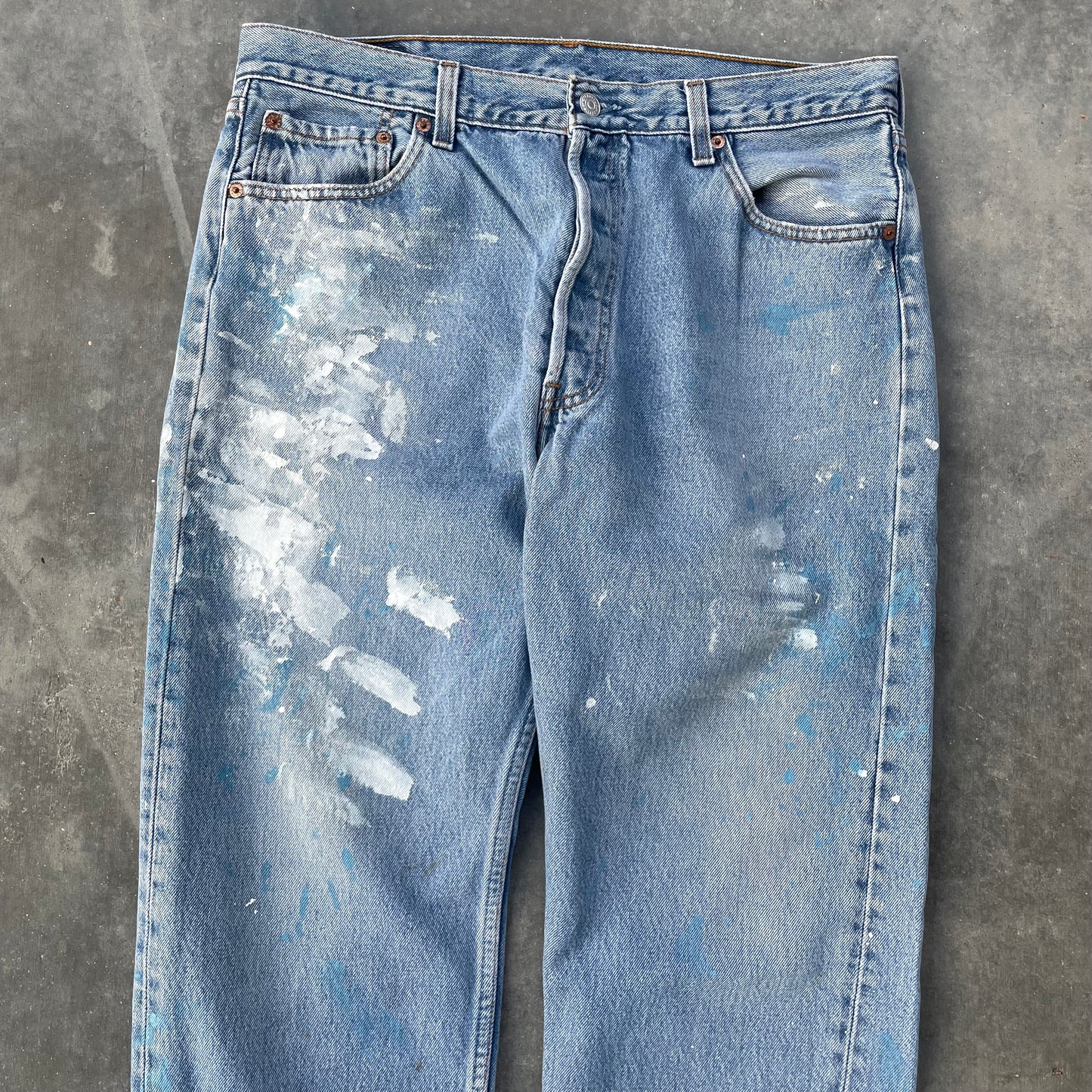 Paint Splattered Levi’s 501 Denim Jeans - Made in USA