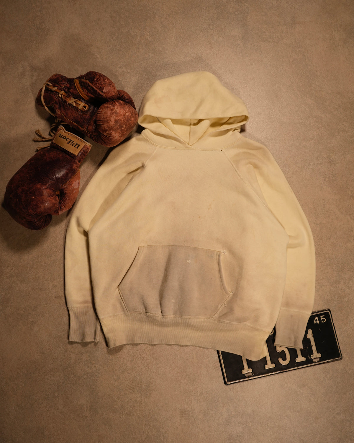 50s Faded Yellow Hoodie