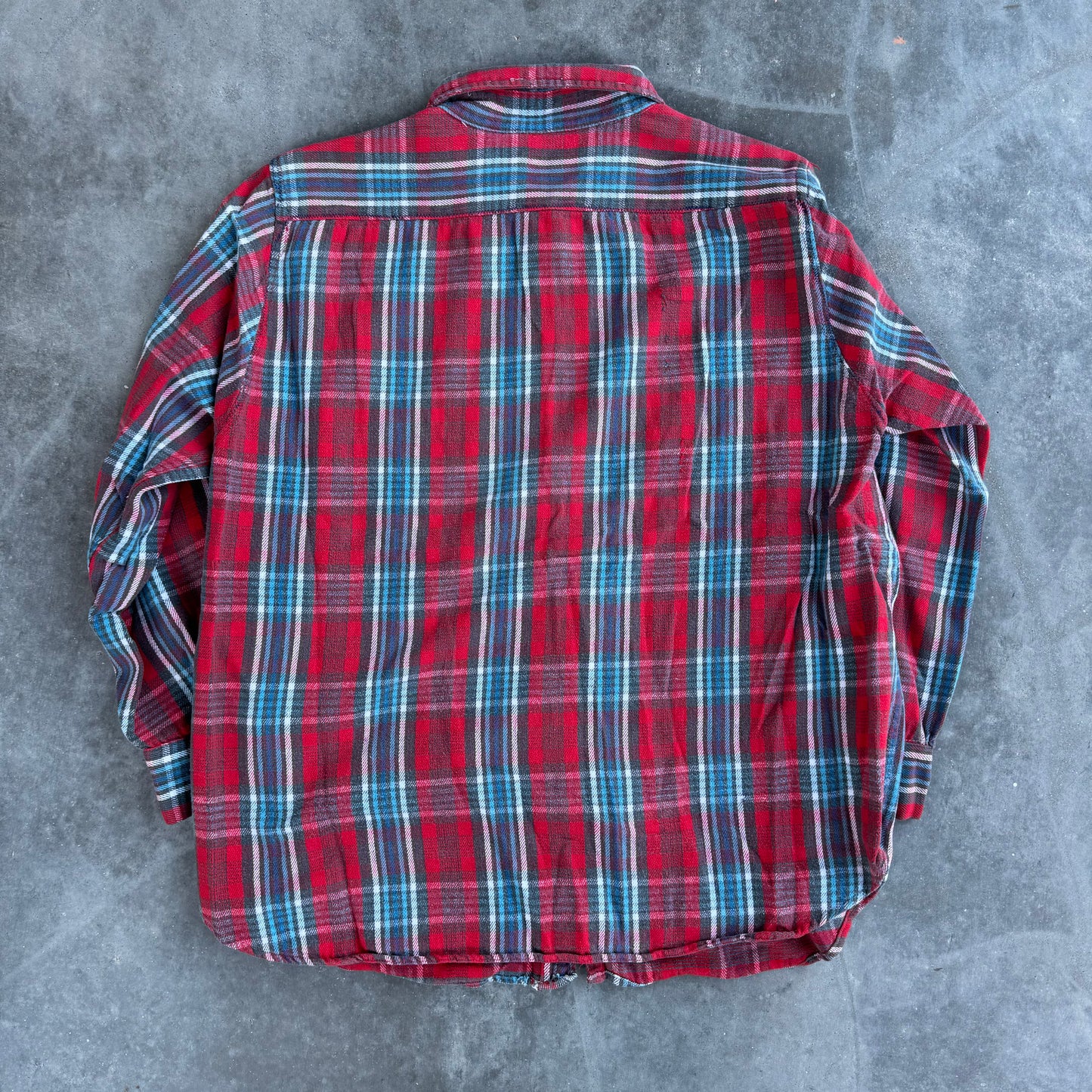 70’s Cone Mills Red Plaid Cotton Flannel