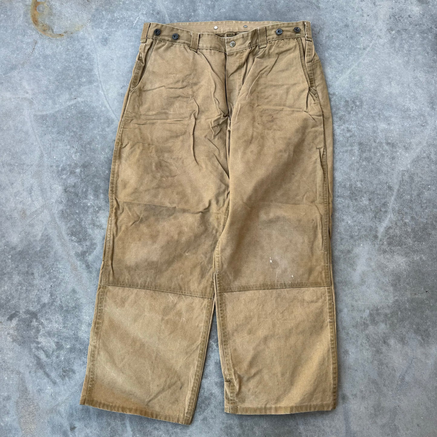 filson waxed tin cloth pants