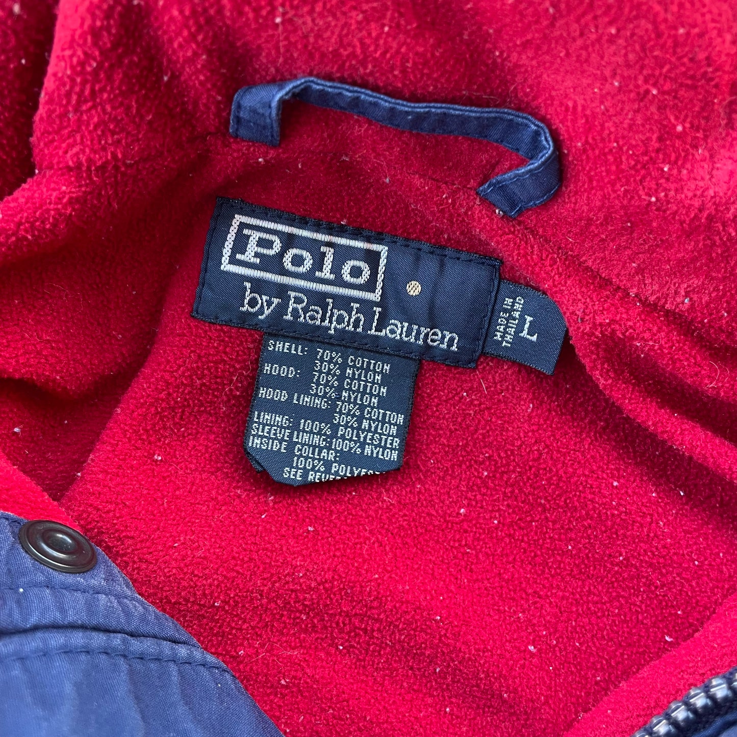 90’s Polo Fleece Lined Zip Up Jacket