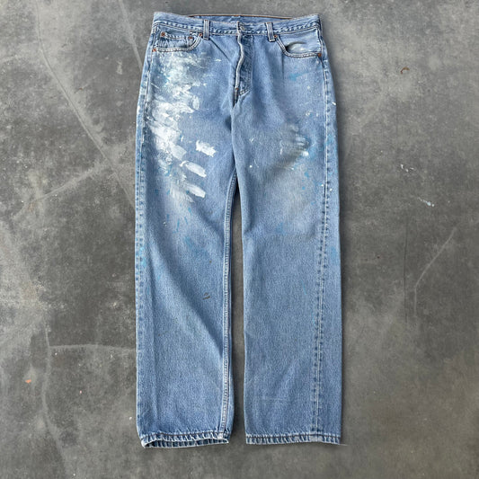 Paint Splattered Levi’s 501 Denim Jeans - Made in USA