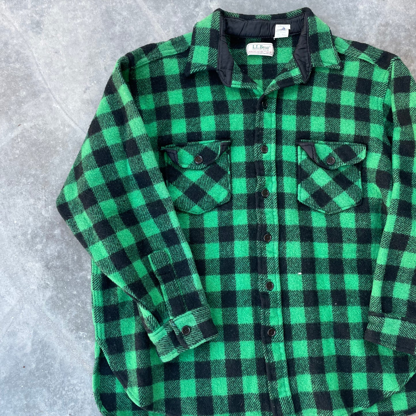 L.L Bean Checkered Wool Flannel