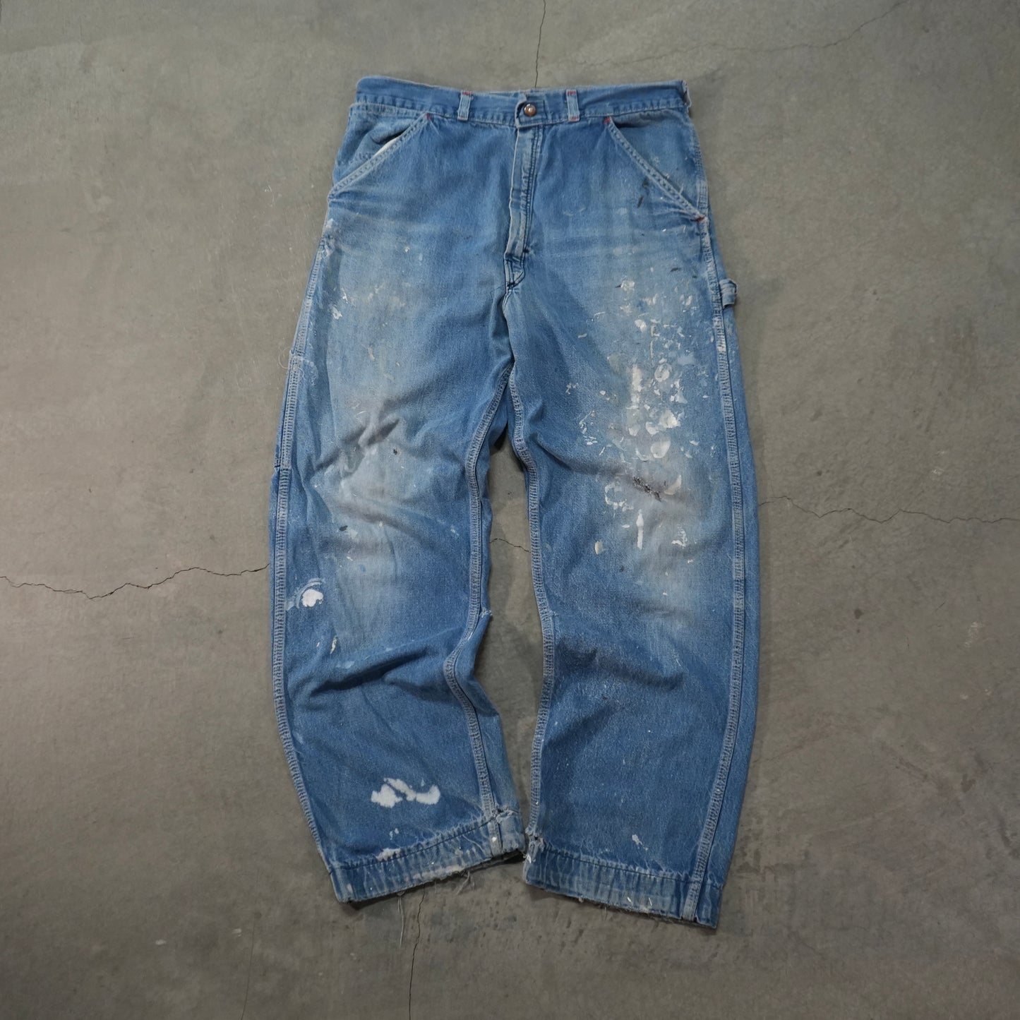 60s painted carpenter jeans