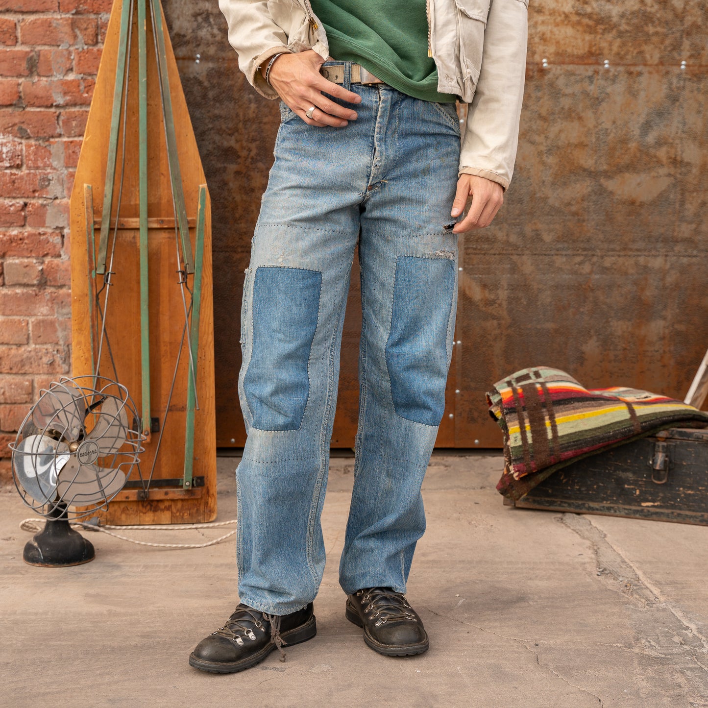 50s lee repaired carpenter jeans