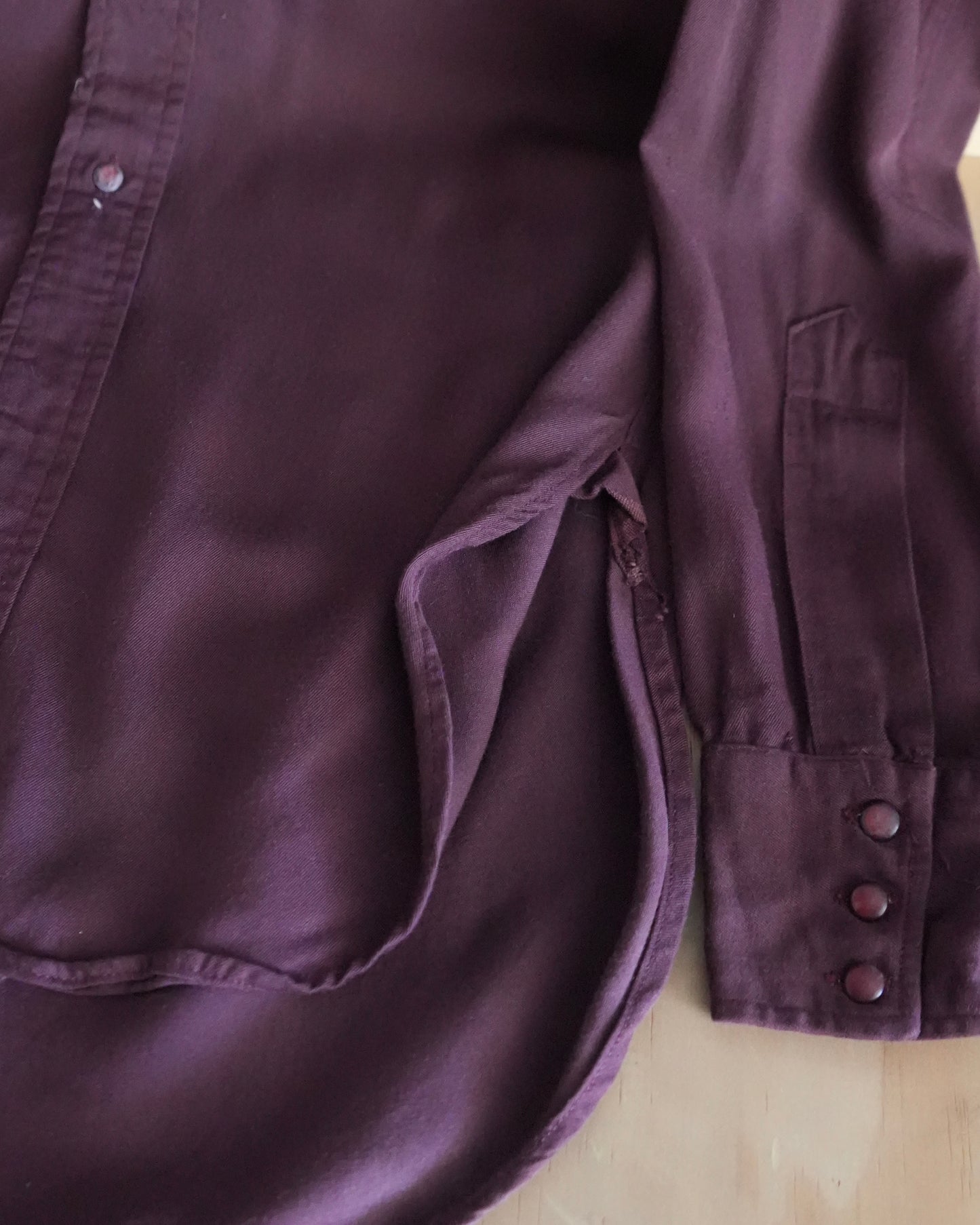 40s Forestcream Gaberdine Slant Pocket Shirt