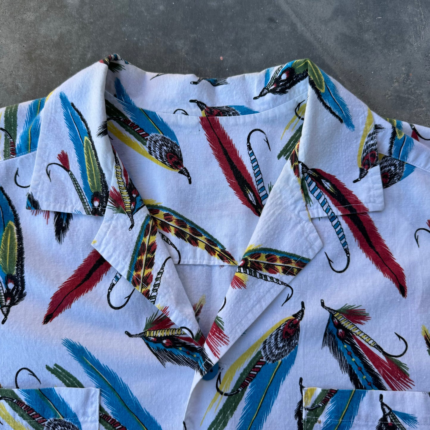 60s fly fishing button up