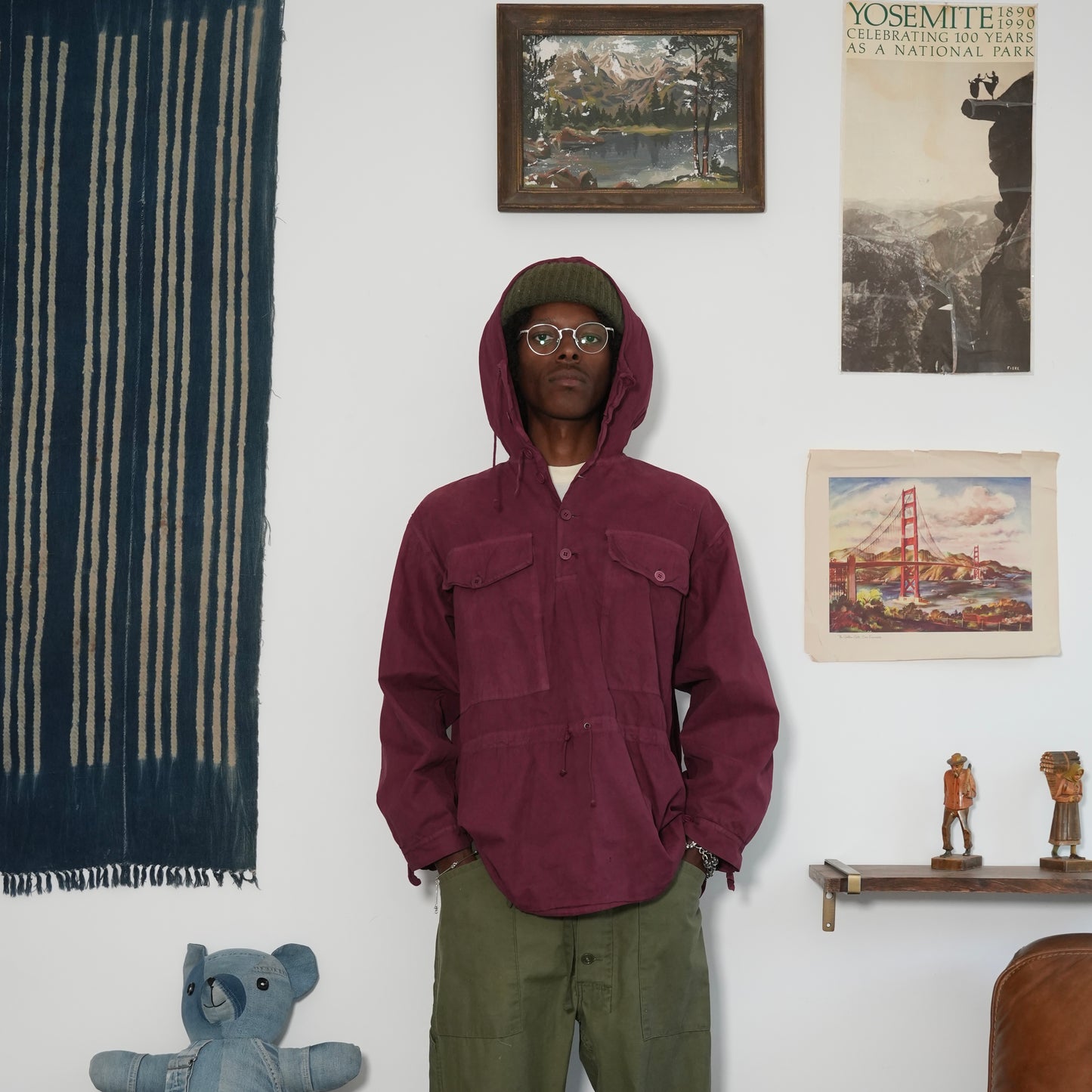 40s over dyed military smock