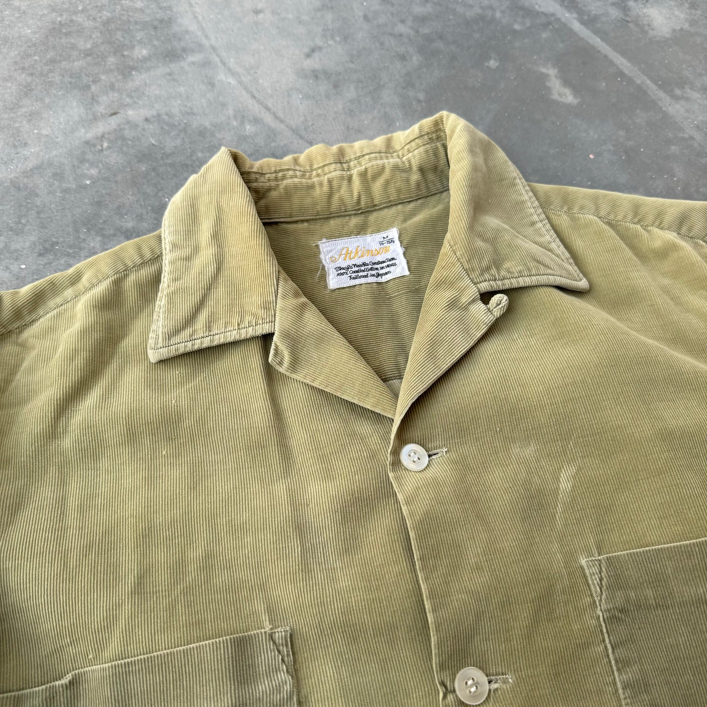 60s corduroy button up