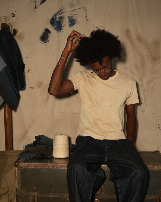 50s hanes dirty white tee