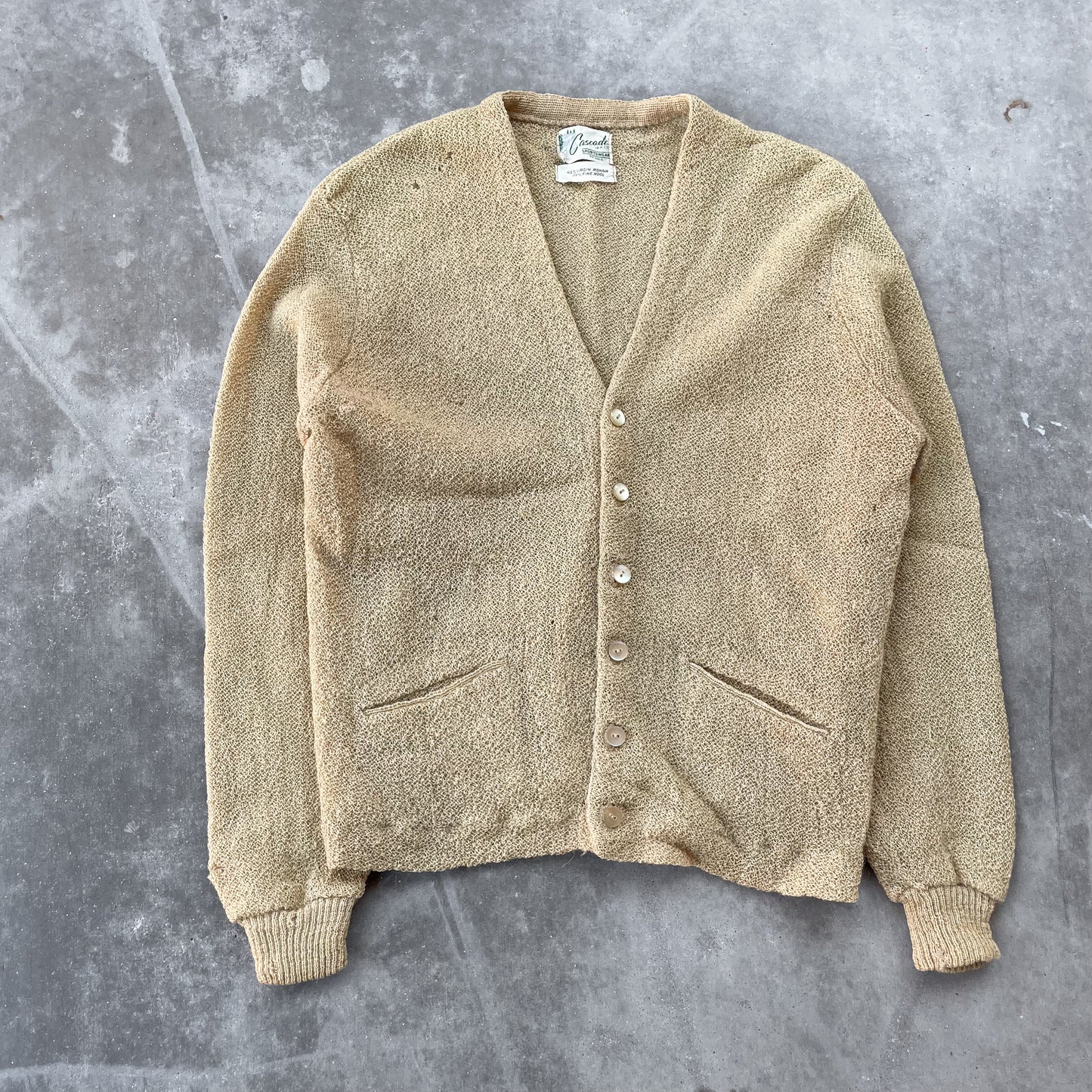 60’s Beige Mohair Cardigan by Cascade