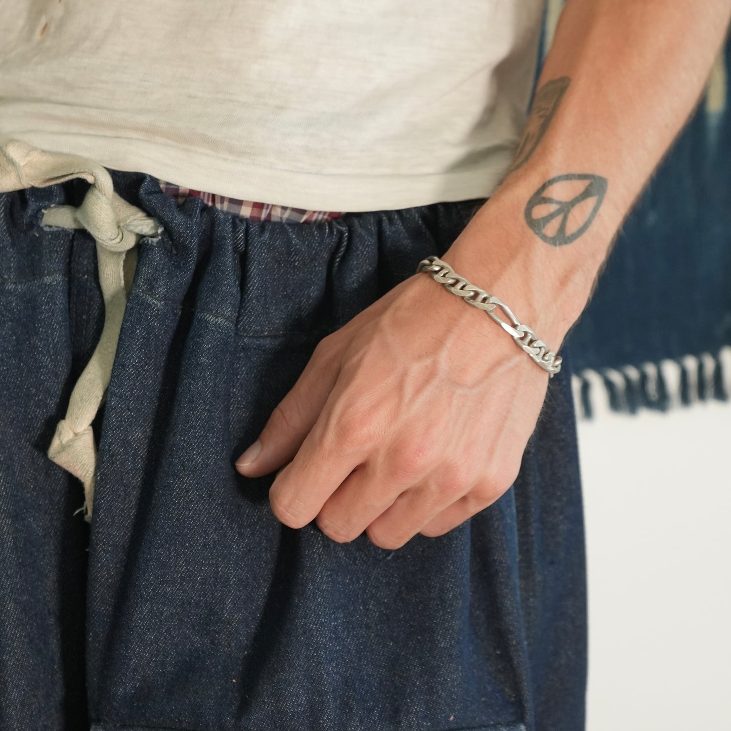 925 silver figaro chain bracelets