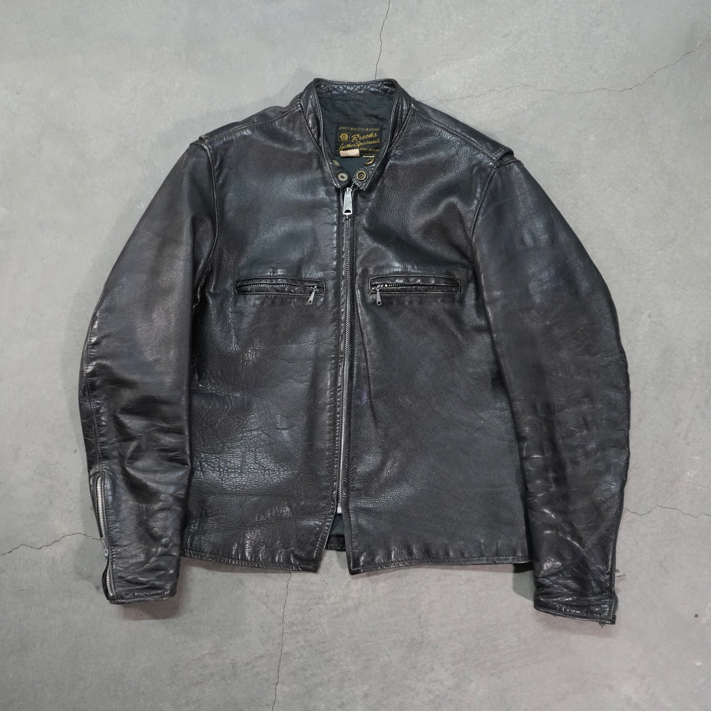 60s cafe racer leather jacket