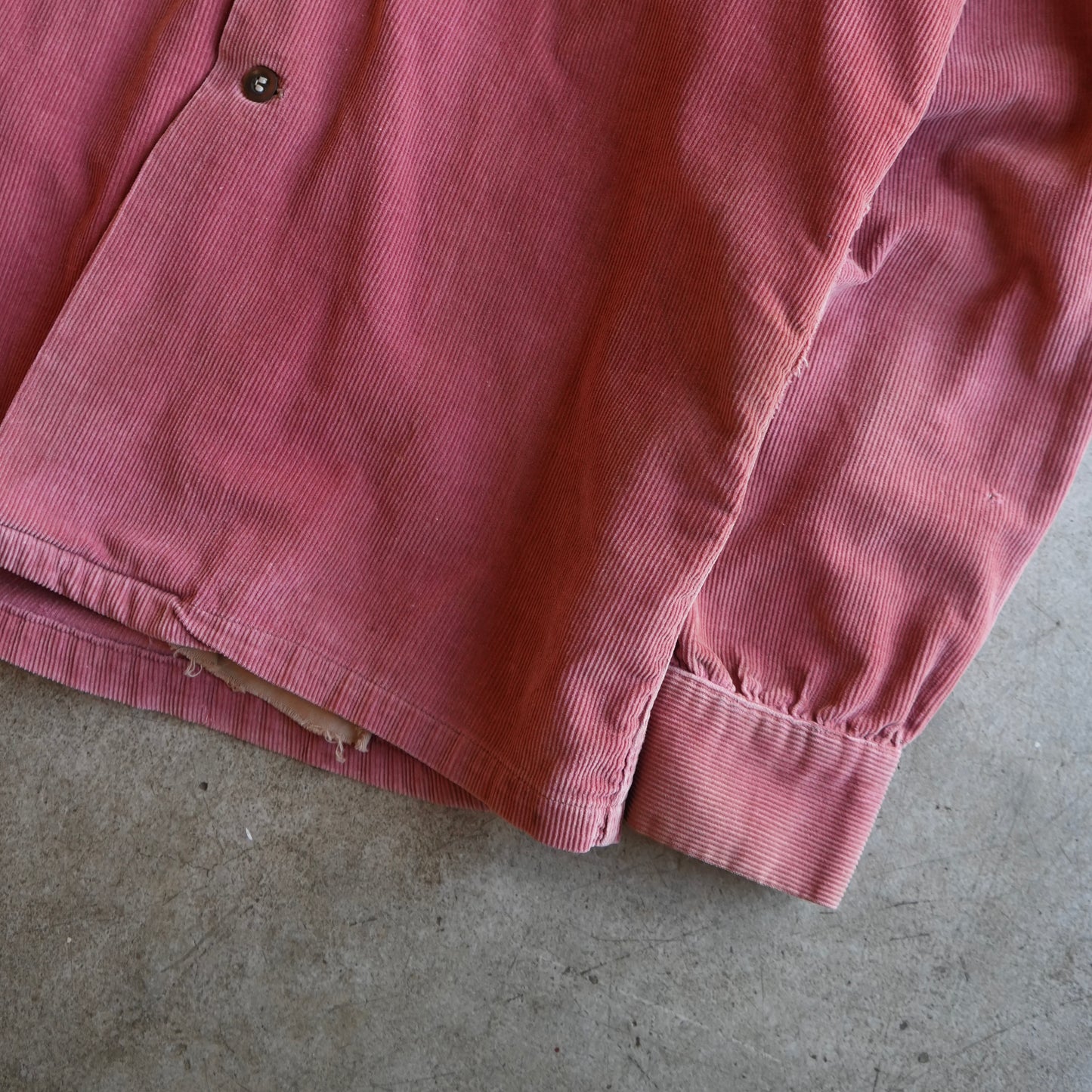 60s faded corduroy button up with repairs