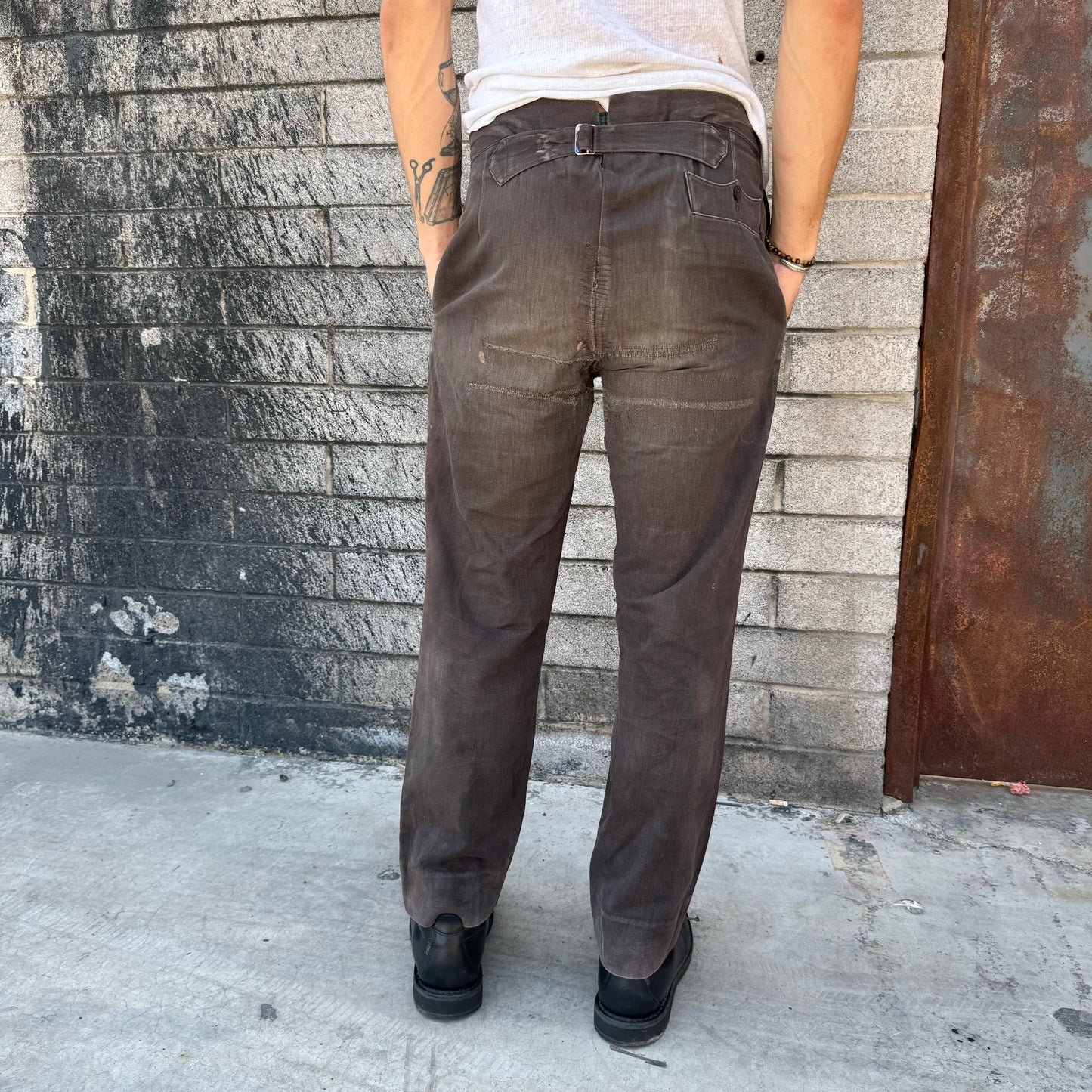 French Workwear Buckleback Trousers