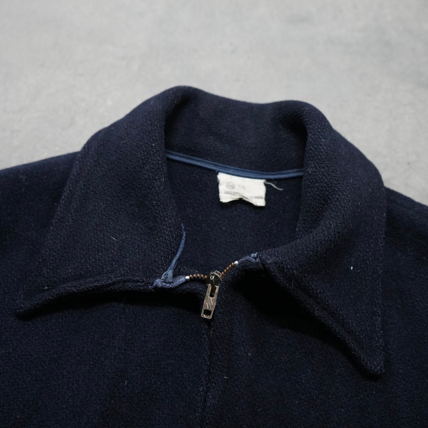 50s navy cropped wool jacket