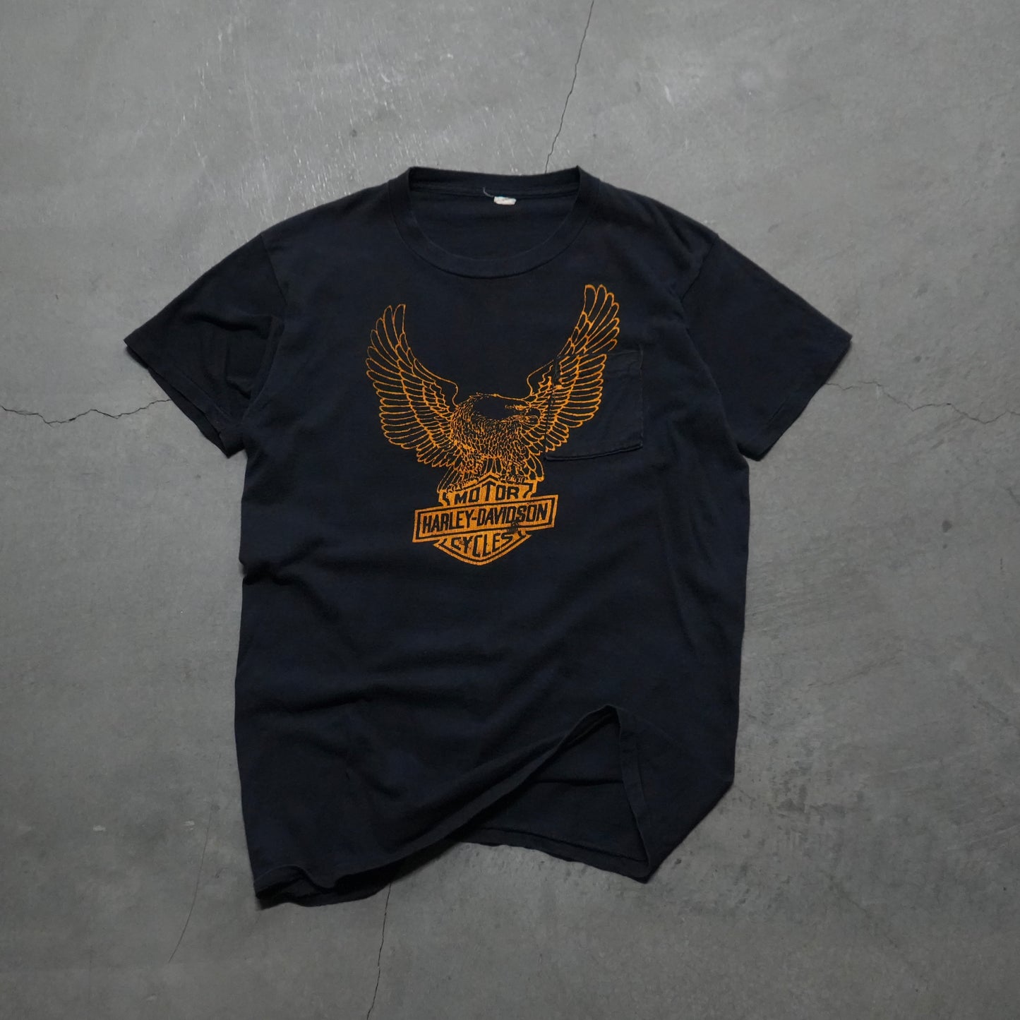 70s harley pocket tee