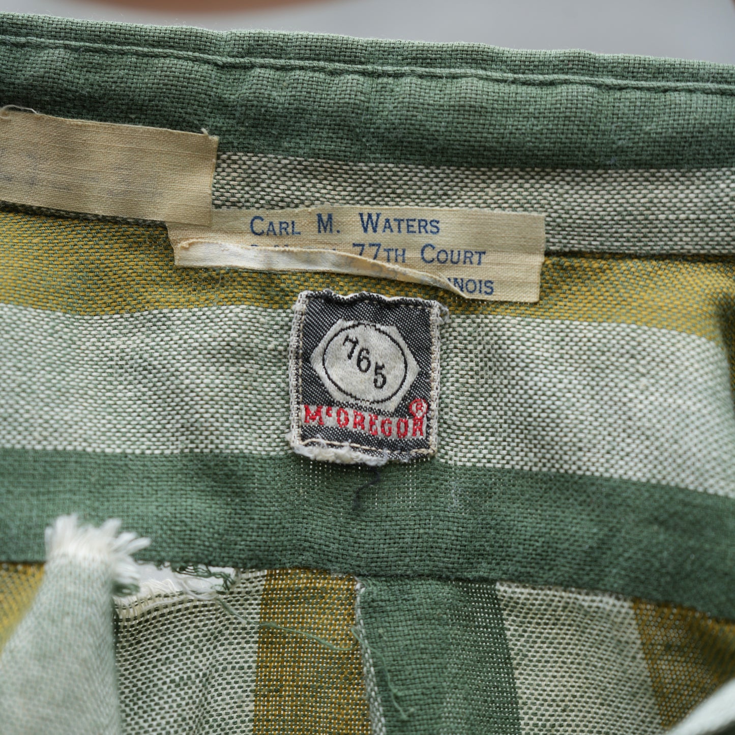 50s cotton 1/4 button up