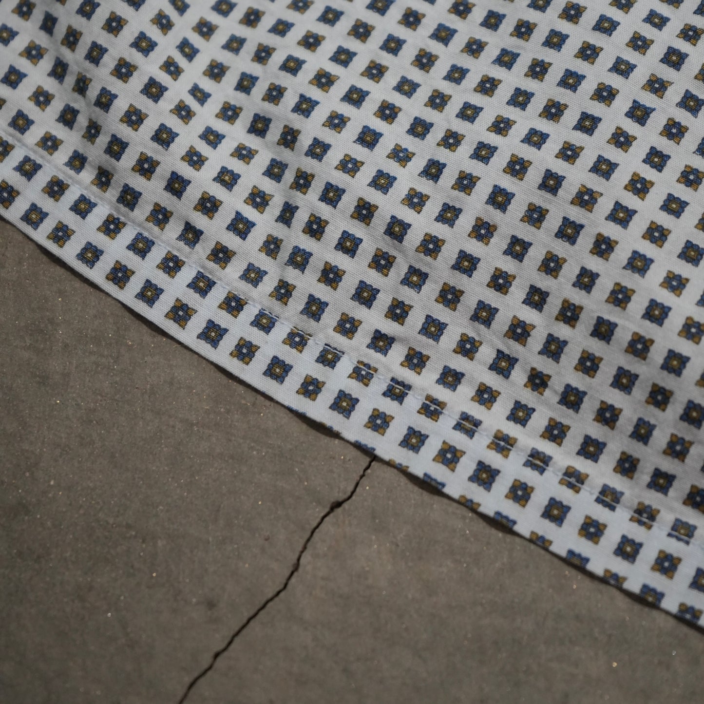 60s printed cotton button up