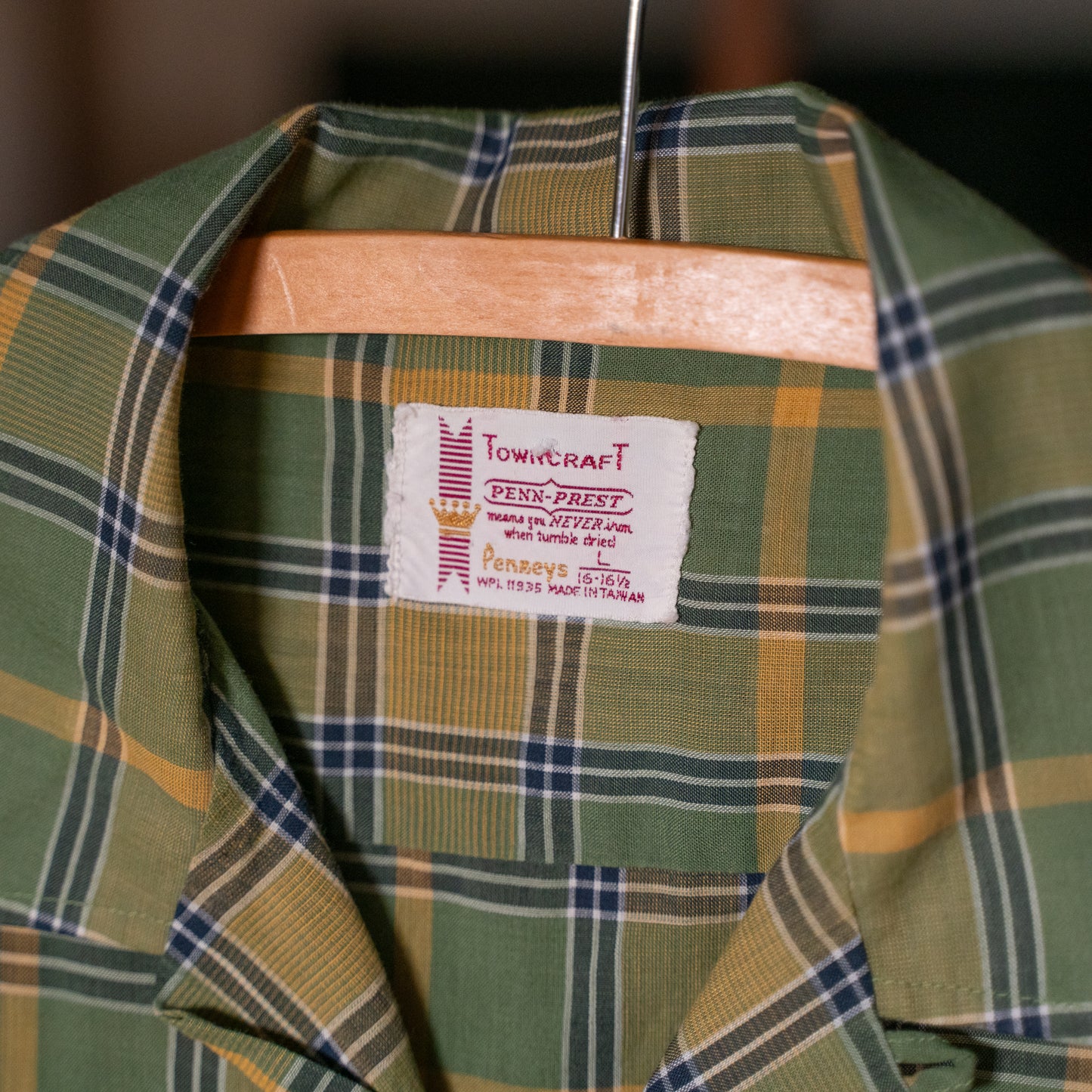 60s towncraft loop collar button up