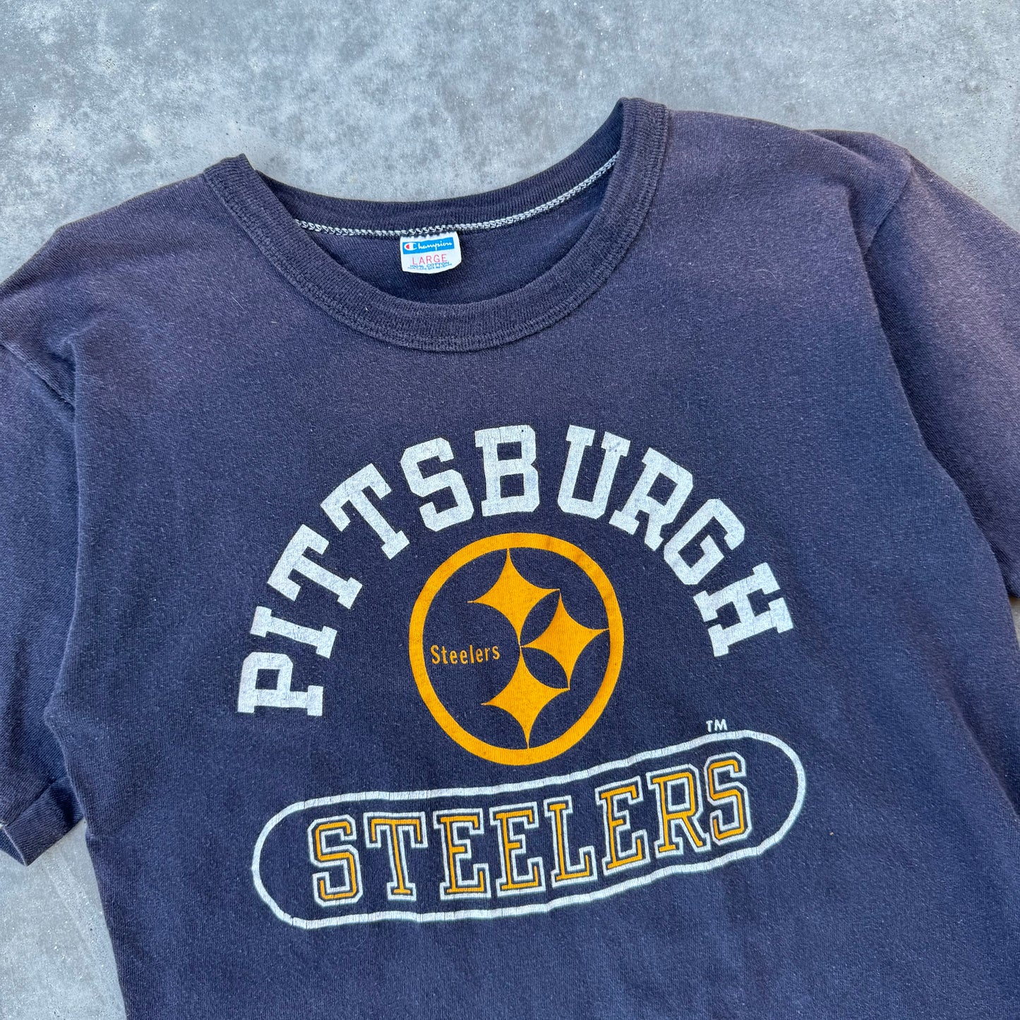 70s champion steelers tee