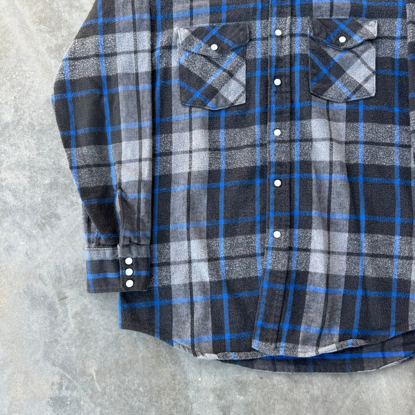 80s cotton snap flannel