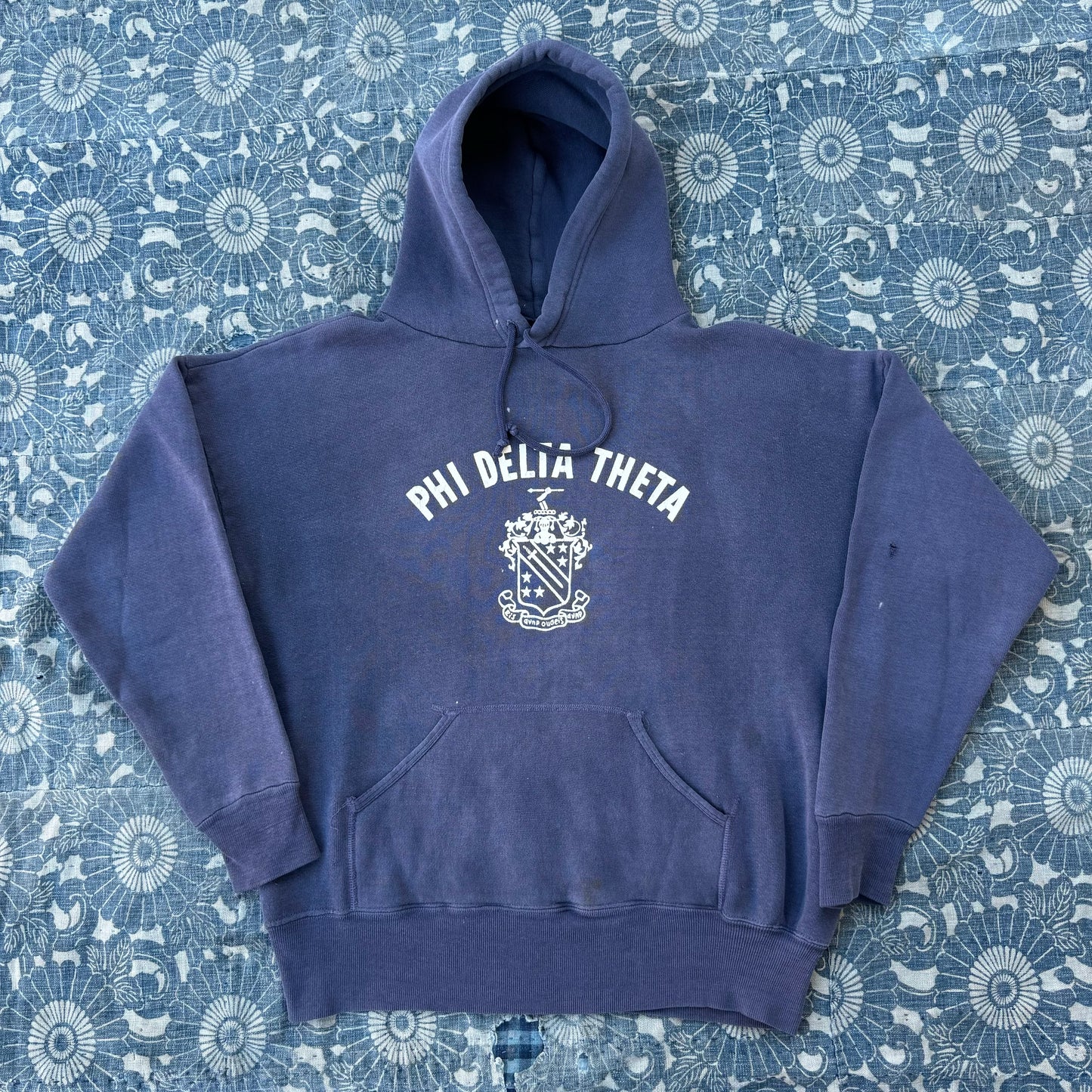 60s faded navy hoodie