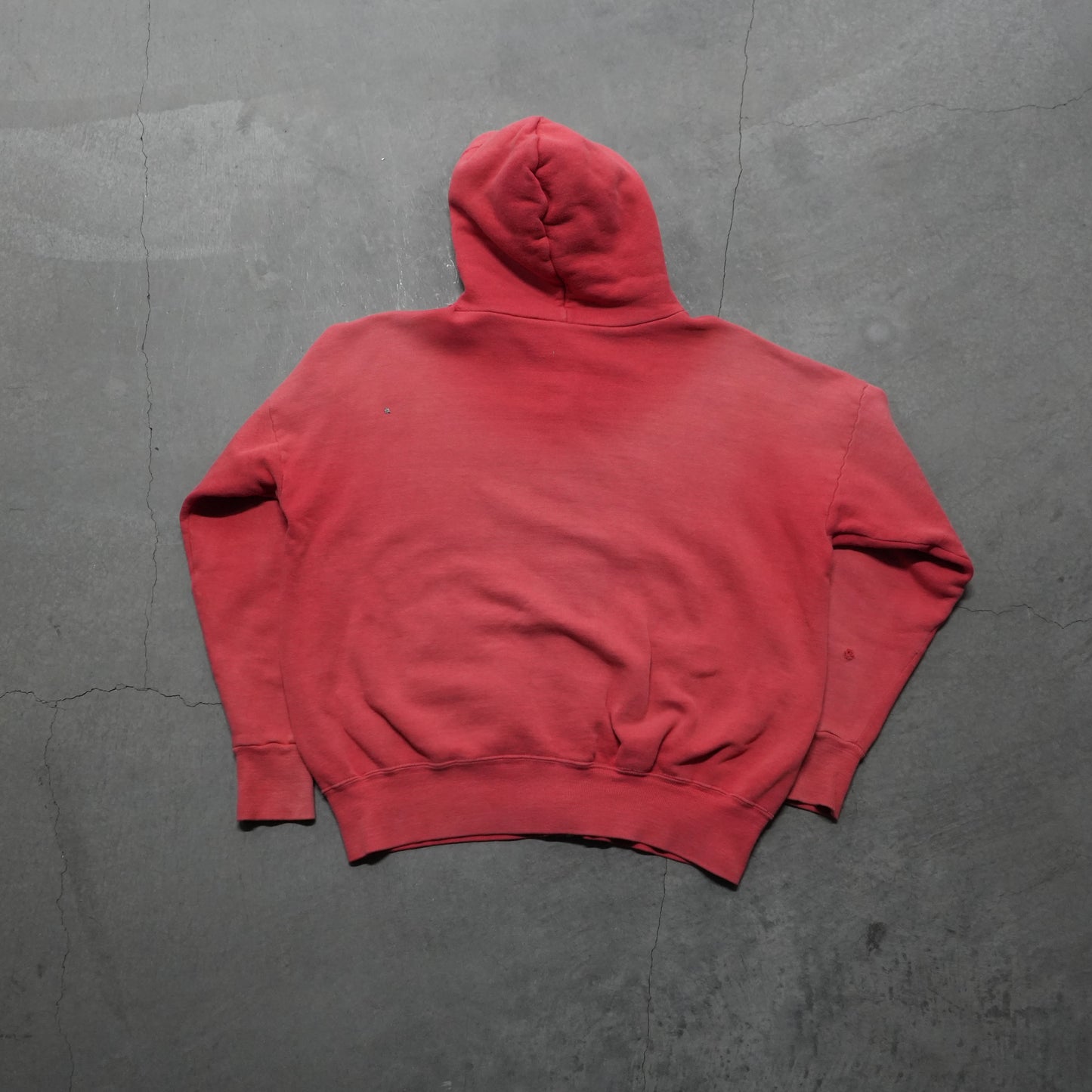 50s faded red zip up hoodie