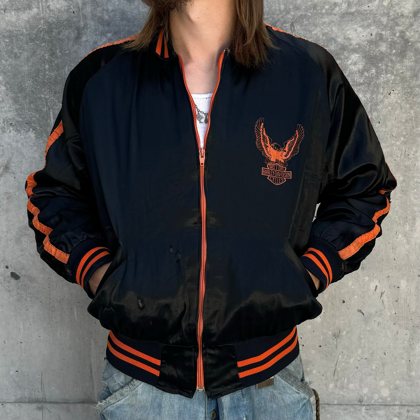 Harley Davidson Satin Bomber Jacket