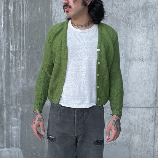 60’s Sage Green Mohair Cardigan