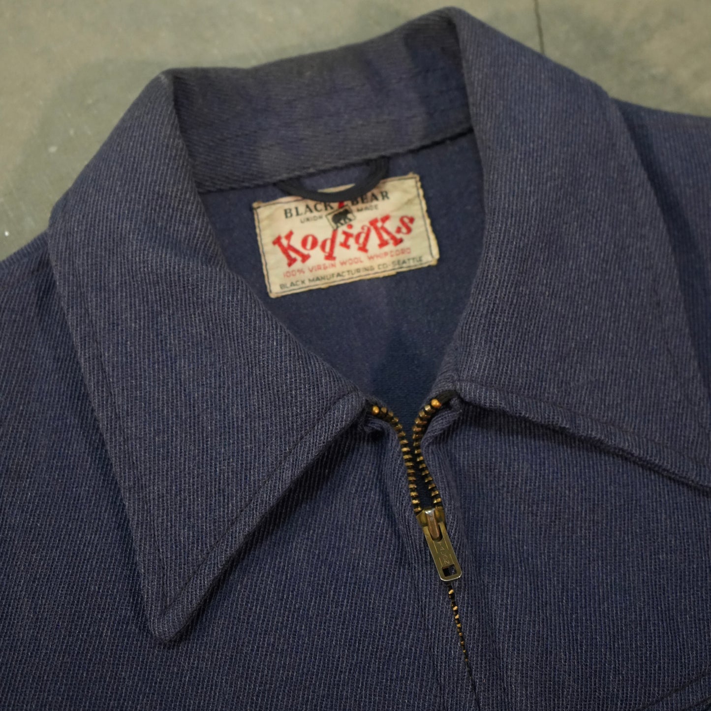 50s black bear whipcord jacket