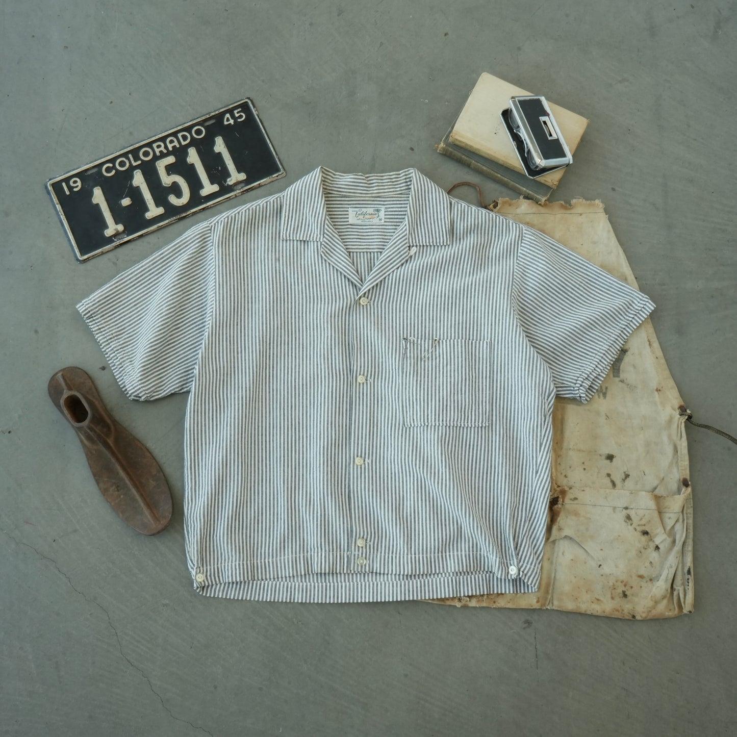 50s california seersucker shirt